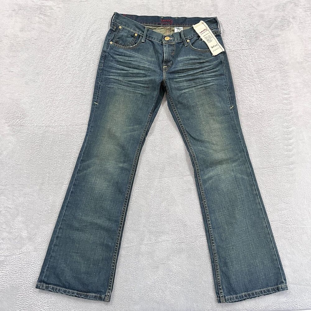 VTG Levis Bootcut Jeans Women's 11M Low Rise Flare Y2K EUC Blue 32x32